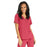 Medline Park Ave Women's Stretch Fabric Mock Wrap Scrub Top with Pockets - Park ave Women's Mock Wrap Scrub Top with 2 Pockets, Size XL, Pink - 5587PNKXL