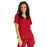 Medline Park Ave Women's Stretch Fabric Mock Wrap Scrub Top with Pockets - Park ave Women's Mock Wrap Scrub Top with 2 Pockets, Size XL, Red - 5587REDXL