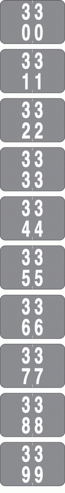 Sfi Compatible Color-Code Label Numeric Compatible Series 1 1/2" X 1" 500/Roll