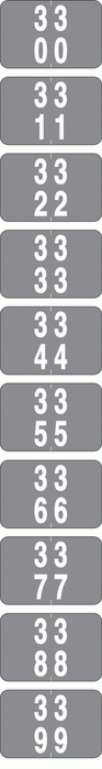 Sfi Compatible Color-Code Label Numeric Compatible Series 1 1/2" X 1" 500/Roll