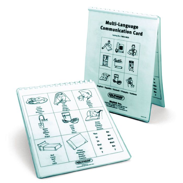 Patterson Medical Multi-Language Communication Cards