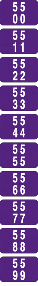 Sfi Compatible Color-Code Label Numeric Compatible Series 1 1/2" X 1" 500/Roll