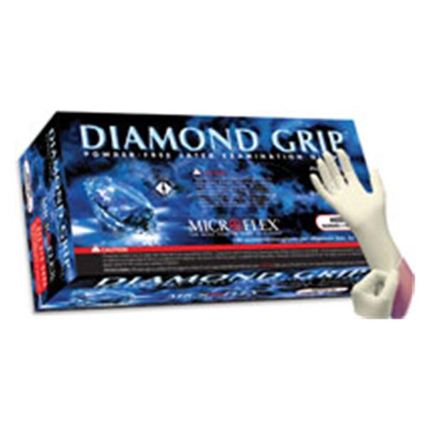 Microflex  Gloves Exam Diamond Grip PF Latex 9.5 in Md Natural 100/Bx, 10 BX/CA (MF-300-M)