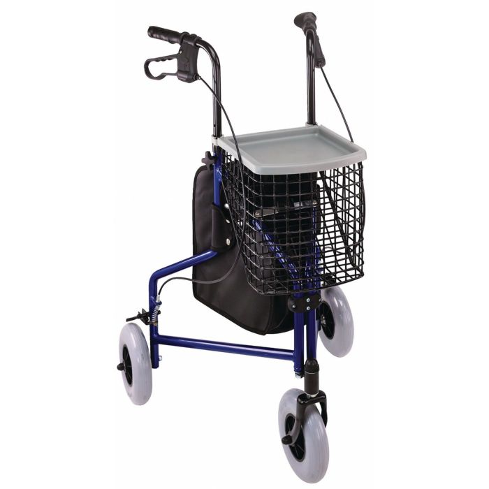 Briggs 3 Wheel Steel Rollator - Blue