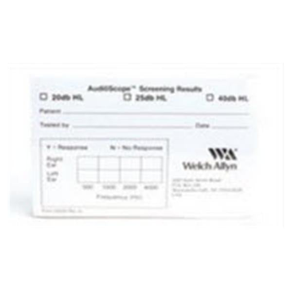 Welch-Allyn Form Recording For AudioScope 3 100/Pk, 10 PK/CA (55230)