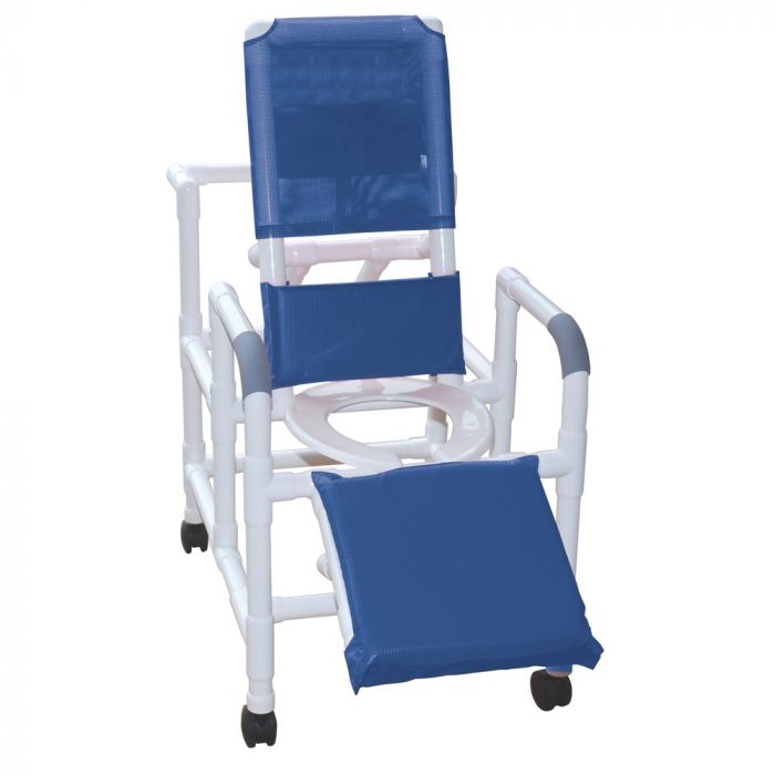 MJM Wheeled Reclining Shower/Commode Chair with Legrest