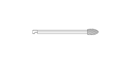 Microaire Surgical Egg Bur - Stainless Steel Egg Bur, 10 Flutes x 4 mm - K-02