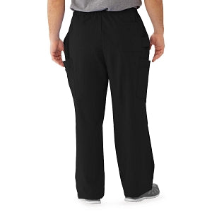 Medline Illinois Avenue Men's Athletic Cargo Scrub Pants with 7 Pockets - Illinois ave Men's Athletic Cargo Scrub Pants with 7 Pockets, Size 4XL Tall Inseam, Black - 5800BLK4XLT