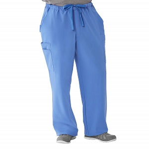 Medline Illinois Avenue Men's Athletic Cargo Scrub Pants with 7 Pockets - Illinois ave Men's Athletic Cargo Scrub Pants with 7 Pockets, Size 4XL Tall Inseam, Ceil Blue - 5800CBL4XLT