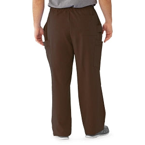 Medline Illinois Avenue Men's Athletic Cargo Scrub Pants with 7 Pockets - Illinois ave Men's Athletic Cargo Scrub Pants with 7 Pockets, Size 4XL Regular Inseam, Chocolate - 5800CHC4XL