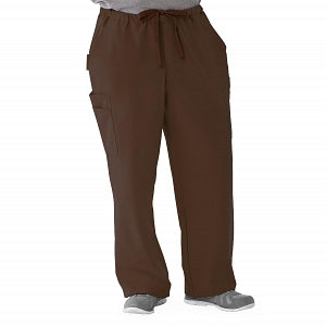 Medline Illinois Avenue Men's Athletic Cargo Scrub Pants with 7 Pockets - Illinois ave Men's Athletic Cargo Scrub Pants with 7 Pockets, Size L Tall Inseam, Chocolate - 5800CHCLT