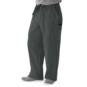 Medline Illinois Avenue Men's Athletic Cargo Scrub Pants with 7 Pockets - Illinois ave Men's Athletic Cargo Scrub Pants with 7 Pockets, Size L Tall Inseam, Charcoal - 5800CHRLT