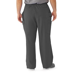 Medline Illinois Avenue Men's Athletic Cargo Scrub Pants with 7 Pockets - Illinois ave Men's Athletic Cargo Scrub Pants with 7 Pockets, Size L Tall Inseam, Charcoal - 5800CHRLT