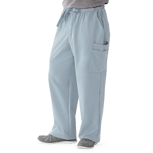 Medline Illinois Avenue Men's Athletic Cargo Scrub Pants with 7 Pockets - Illinois ave Men's Athletic Cargo Scrub Pants with 7 Pockets, Size 4XL Tall Inseam, Light Gray - 5800GRY4XLT