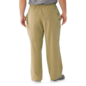 Medline Illinois Avenue Men's Athletic Cargo Scrub Pants with 7 Pockets - Illinois ave Men's Athletic Cargo Scrub Pants with 7 Pockets, Size 4XL Regular Inseam, Khaki - 5800KHK4XL