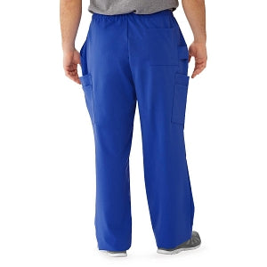 Medline Illinois Avenue Men's Athletic Cargo Scrub Pants with 7 Pockets - Illinois ave Men's Athletic Cargo Scrub Pants with 7 Pockets, Size 4XL Tall Inseam, Royal Blue - 5800RYL4XLT