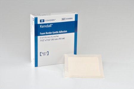 Cardinal Health Gentle Adhesion Border Dressing - Kendall Foarm Border Gentle Adhesion Dressings, 1.75" x 3.25" - 55523BG