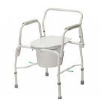 Cardinal Health Commode Pails / Accessories - Drop Arm Commode with Lid, Steel, 300 lb., 10 qt., 19"-23.5" - CPAT0009