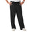 Medline Newport ave Unisex Stretch Fabric Scrub Pants with Drawstring - Newport ave Unisex Drawstring Waist Scrub Pants with 3 Pockets, Size L Regular Inseam, Black - 5900BLKL