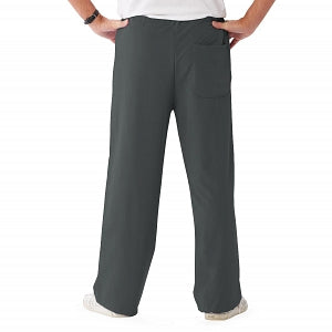 Medline Newport ave Unisex Stretch Fabric Scrub Pants with Drawstring - Newport ave Unisex Drawstring Waist Scrub Pants with 3 Pockets, Size S Regular Inseam, Charcoal - 5900CHRS