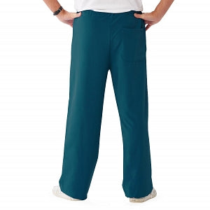 Medline Newport ave Unisex Stretch Fabric Scrub Pants with Drawstring - Newport ave Unisex Drawstring Waist Scrub Pants with 3 Pockets, Size XS Petite Inseam, Caribbean Blue - 5900CRBXSP