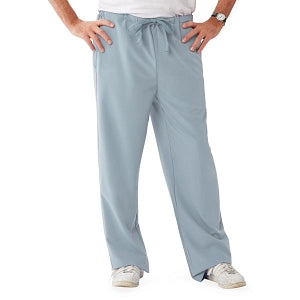 Medline Newport ave Unisex Stretch Fabric Scrub Pants with Drawstring - Newport ave Unisex Drawstring Waist Scrub Pants with 3 Pockets, Size 4XL Petite Inseam, Light Gray - 5900GRY4XLP