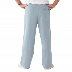 Medline Newport ave Unisex Stretch Fabric Scrub Pants with Drawstring - Newport ave Unisex Drawstring Waist Scrub Pants with 3 Pockets, Size 4XL Petite Inseam, Light Gray - 5900GRY4XLP