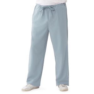 Medline Newport ave Unisex Stretch Fabric Scrub Pants with Drawstring - Newport ave Unisex Drawstring Waist Scrub Pants with 3 Pockets, Size 4XL Petite Inseam, Light Gray - 5900GRY4XLP