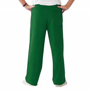 Medline Newport ave Unisex Stretch Fabric Scrub Pants with Drawstring - Newport ave Unisex Drawstring Waist Scrub Pants with 3 Pockets, Size 4XL Tall Inseam, Hunter Green - 5900HTR4XLT