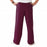 Medline Newport ave Unisex Stretch Fabric Scrub Pants with Drawstring - Newport ave Unisex Drawstring Waist Scrub Pants with 3 Pockets, Size 4XL Petite Inseam, Wine - 5900WNE4XLP