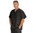 Medline Fifth ave Unisex Stretch Fabric V-Neck Scrub Top with 1 Pocket - Fifth ave Unisex V-Neck Scrub Top with 1 Pocket, Size 5XL, Black - 5910BLK5XL