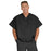 Medline Fifth ave Unisex Stretch Fabric V-Neck Scrub Top with 1 Pocket - Fifth ave Unisex V-Neck Scrub Top with 1 Pocket, Size L, Black - 5910BLKL