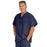 Medline Fifth ave Unisex Stretch Fabric V-Neck Scrub Top with 1 Pocket - Fifth ave Unisex V-Neck Scrub Top with 1 Pocket, Size 4XL, Navy - 5910NVY4XL