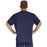 Medline Fifth ave Unisex Stretch Fabric V-Neck Scrub Top with 1 Pocket - Fifth ave Unisex V-Neck Scrub Top with 1 Pocket, Size 4XL, Navy - 5910NVY4XL