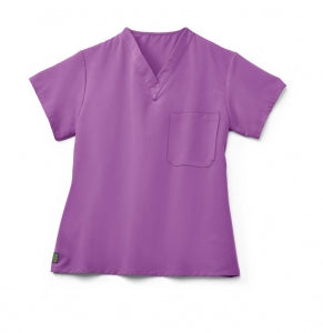 Medline Fifth ave Unisex Stretch Fabric V-Neck Scrub Top with 1 Pocket - DBD-TOP, SCRUB, FIFTH AVE, UNISEX, 1 PKT, PPL - 5910PPLXL