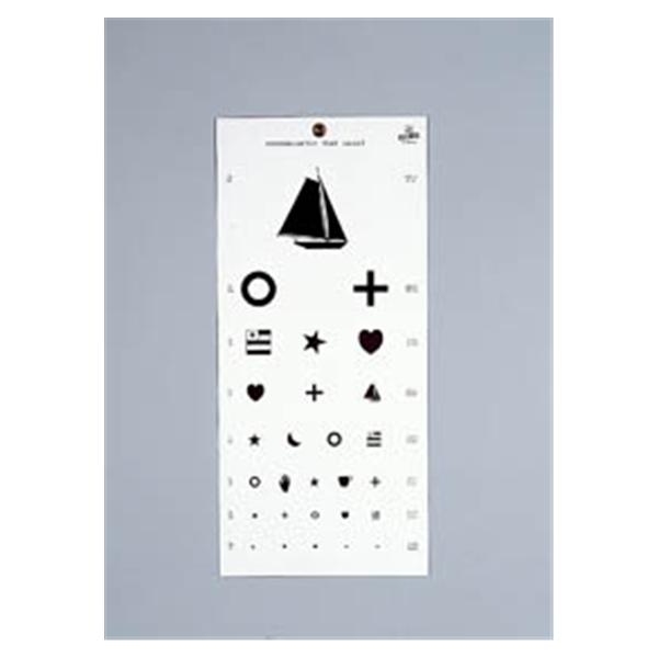 Dukal oration Chart Eye Tech-Med Kindergarten Test 20' Tst Dstnc 22x11 Ea