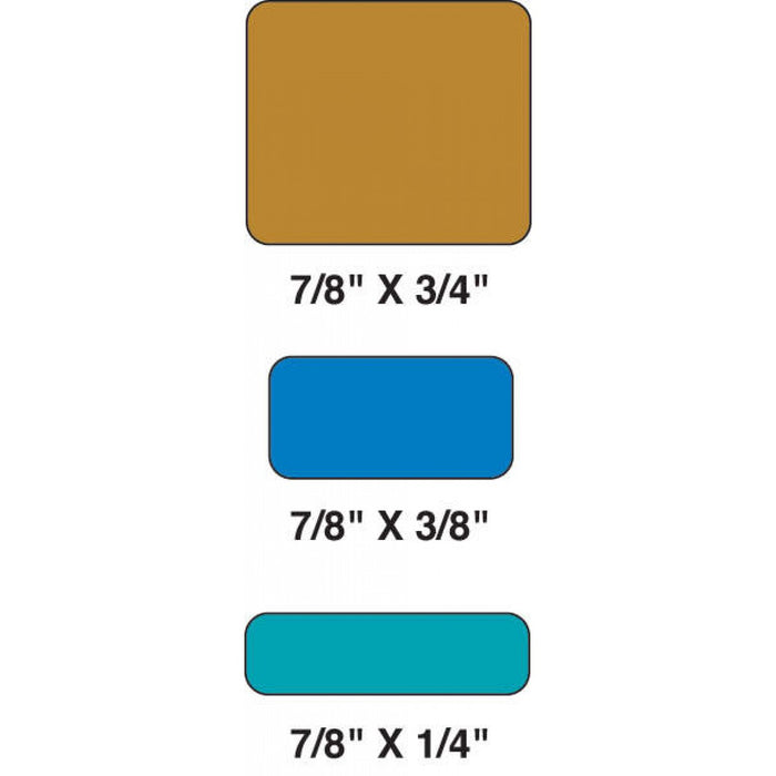 Color-Code Label Permanent Adhesive 7/8" X 1/4" 1000/Roll