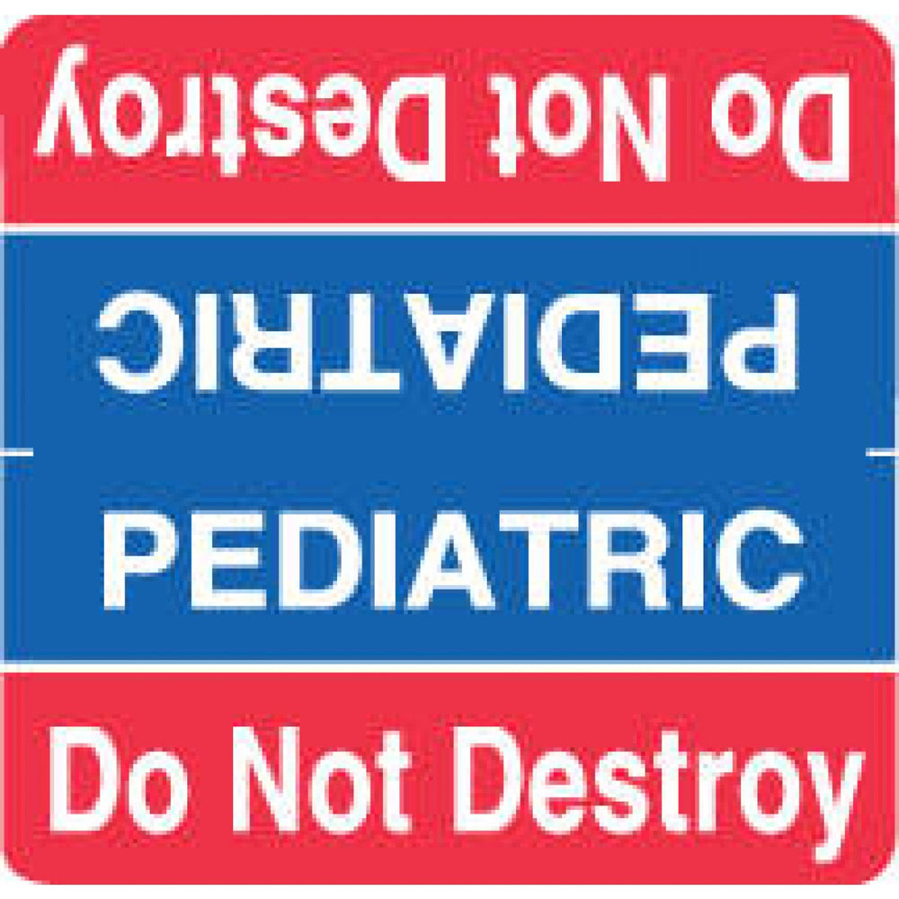 Label Wraparound Paper Permanent Pediatric Do Not 1 7/8" X 1 7/8" Blue And Red 1000 Per Roll