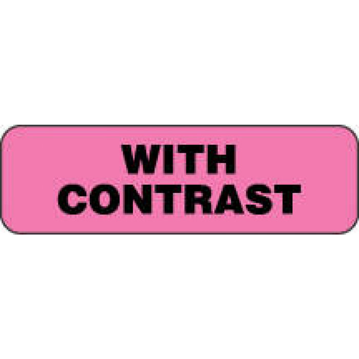 Label Paper Permanent With Contrast 1 1/4" X 3/8" Fl. Pink 1000 Per Roll