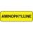 Label Paper Permanent Aminophylline 1 1/4" X 3/8" Fl. Yellow 1000 Per Roll