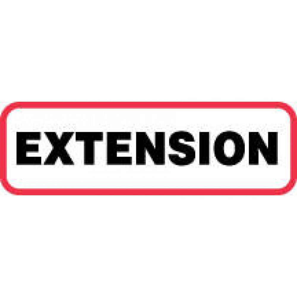 Label Paper Permanent Extension 1 1/4" X 3/8" White With Red 1000 Per Roll