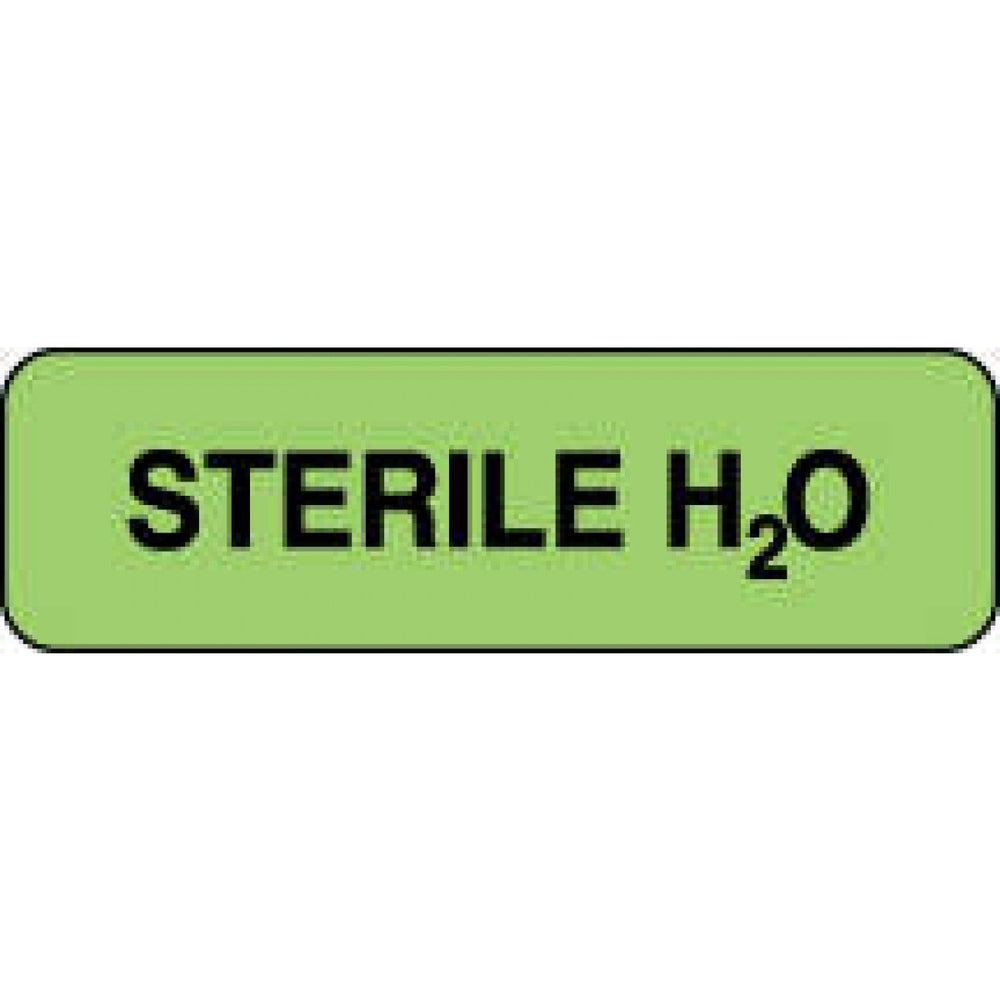 Label Paper Permanent Sterile H20 1 1/4" X 3/8" Fl. Green 1000 Per Roll