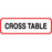 Label Paper Permanent Cross Table 1 1/4" X 3/8" White With Red 1000 Per Roll