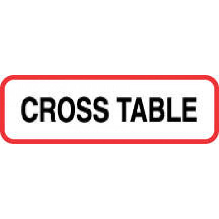 Label Paper Permanent Cross Table 1 1/4" X 3/8" White With Red 1000 Per Roll