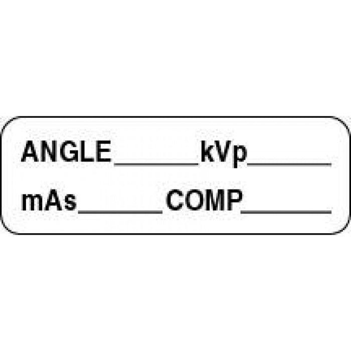 Label Paper Permanent Angle___Kvp___Mas___ 1 1/2" X 1/2" White 1000 Per Roll