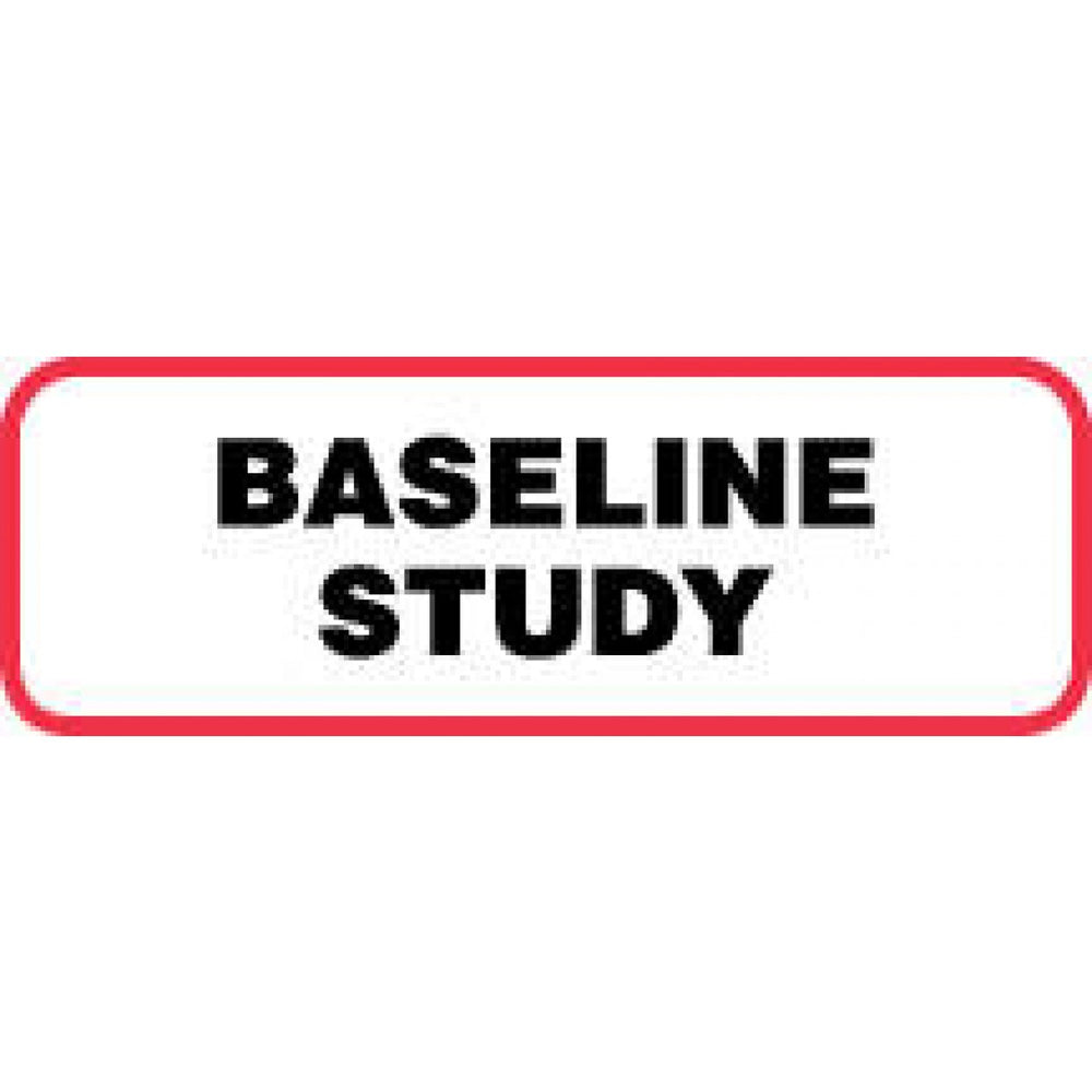 Label Paper Permanent Baseline Study 1 1/2" X 1/2" White With Red 1000 Per Roll