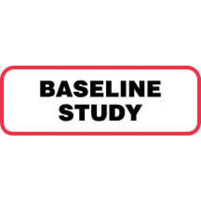 Label Paper Permanent Baseline Study 1 1/2" X 1/2" White With Red 1000 Per Roll