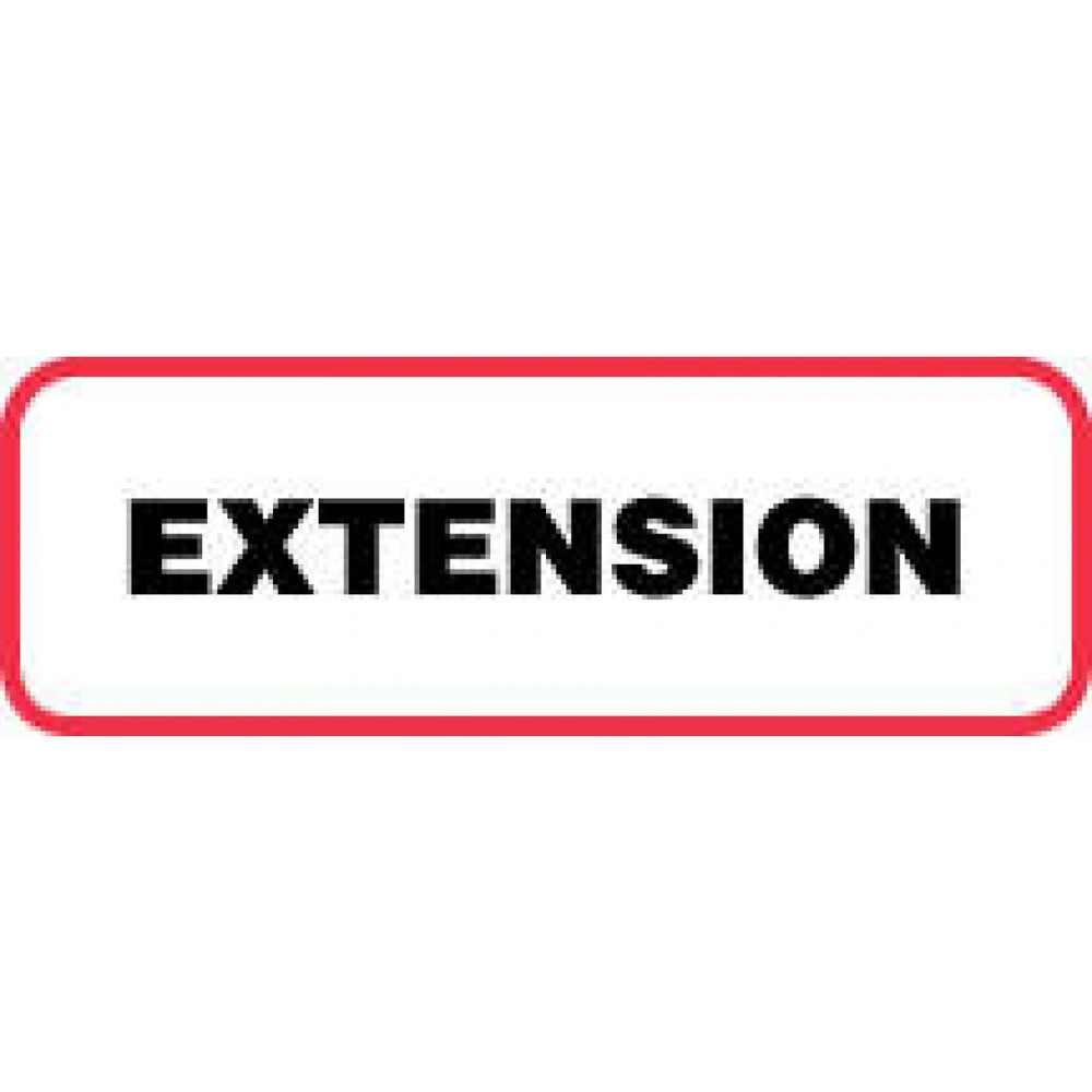 Label Paper Permanent Extension 1 1/2" X 1/2" White With Red 1000 Per Roll