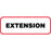 Label Paper Permanent Extension 1 1/2" X 1/2" White With Red 1000 Per Roll