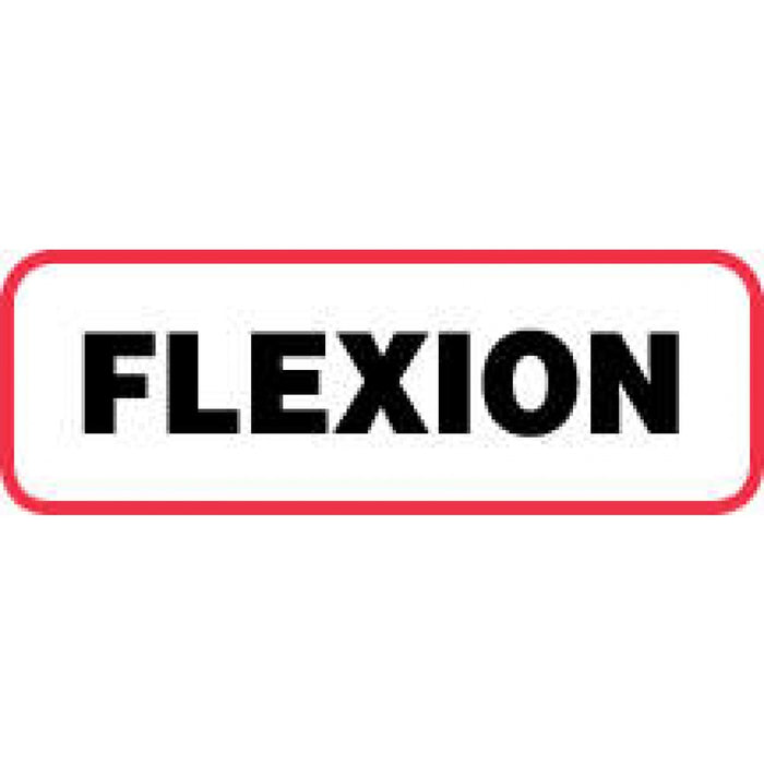 Label Paper Permanent Flexion 1 1/2" X 1/2" White With Red 1000 Per Roll